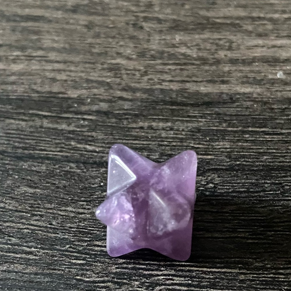 Amethyst Merkaba Crystal Carving